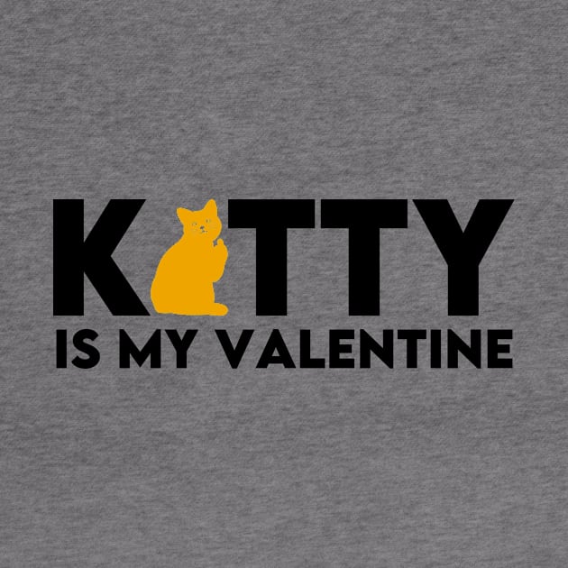 Kitty is my valentine (Black) by Ajiw